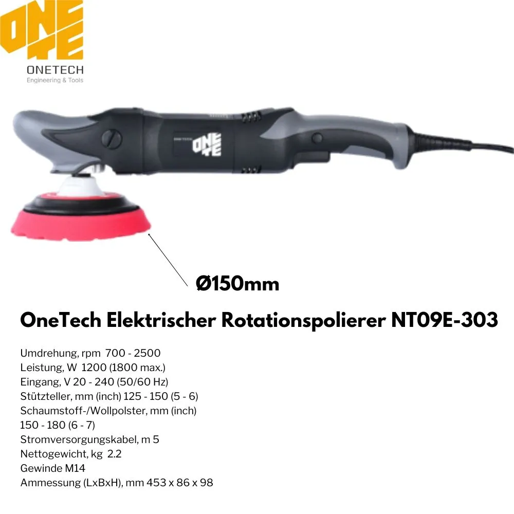 OneTech elektrischer Rotationspolierer