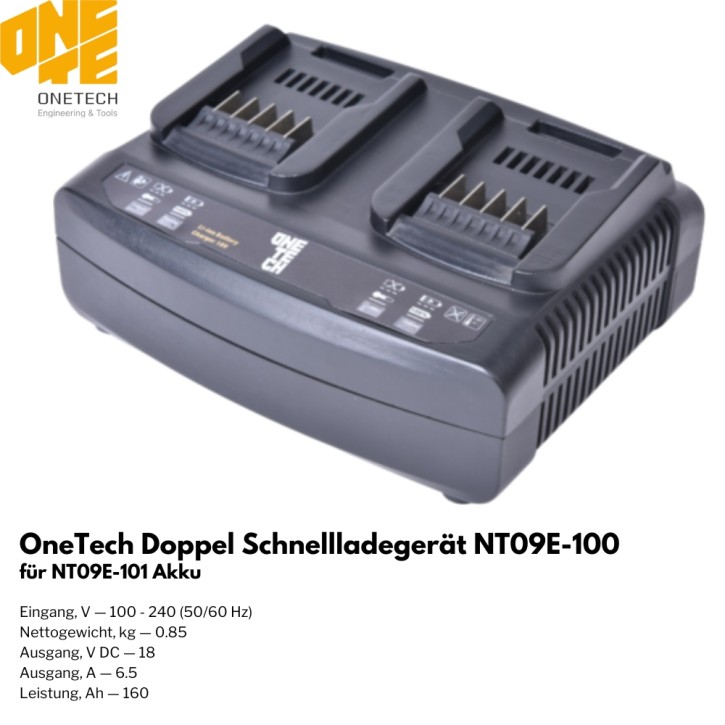 OneTech Dual Schnellladegerät für NT09EC-306