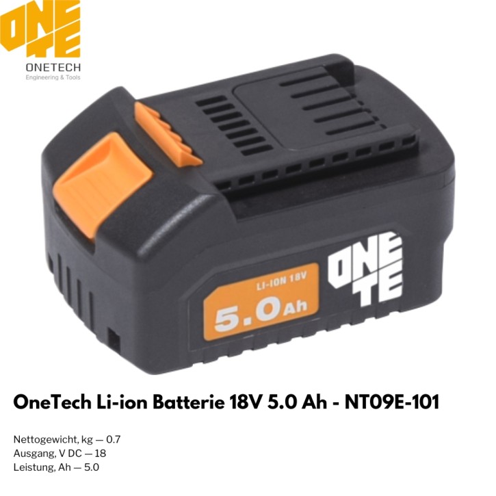 OneTech Li-ion Batterie 18V für NT09EC-306