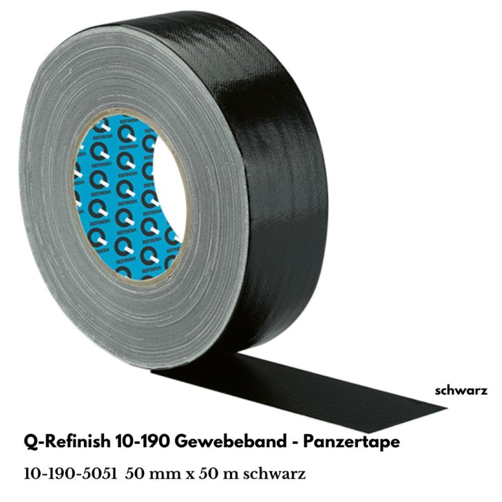 Q 10-190 Gewebeband schwarz 50mm x50m