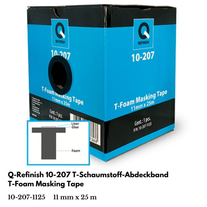 Q 10-207 T-Foam Masking Tape (11mm x 25m)