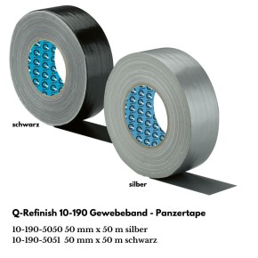 Q 10-190 Gewebeband schwarz 50mm x50m